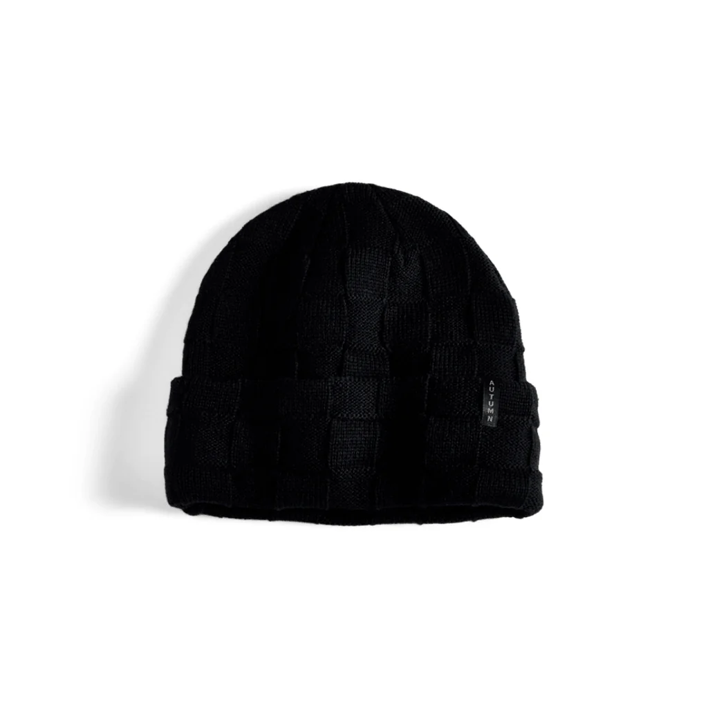 Autumn Wool Checker Knit Hat 2025