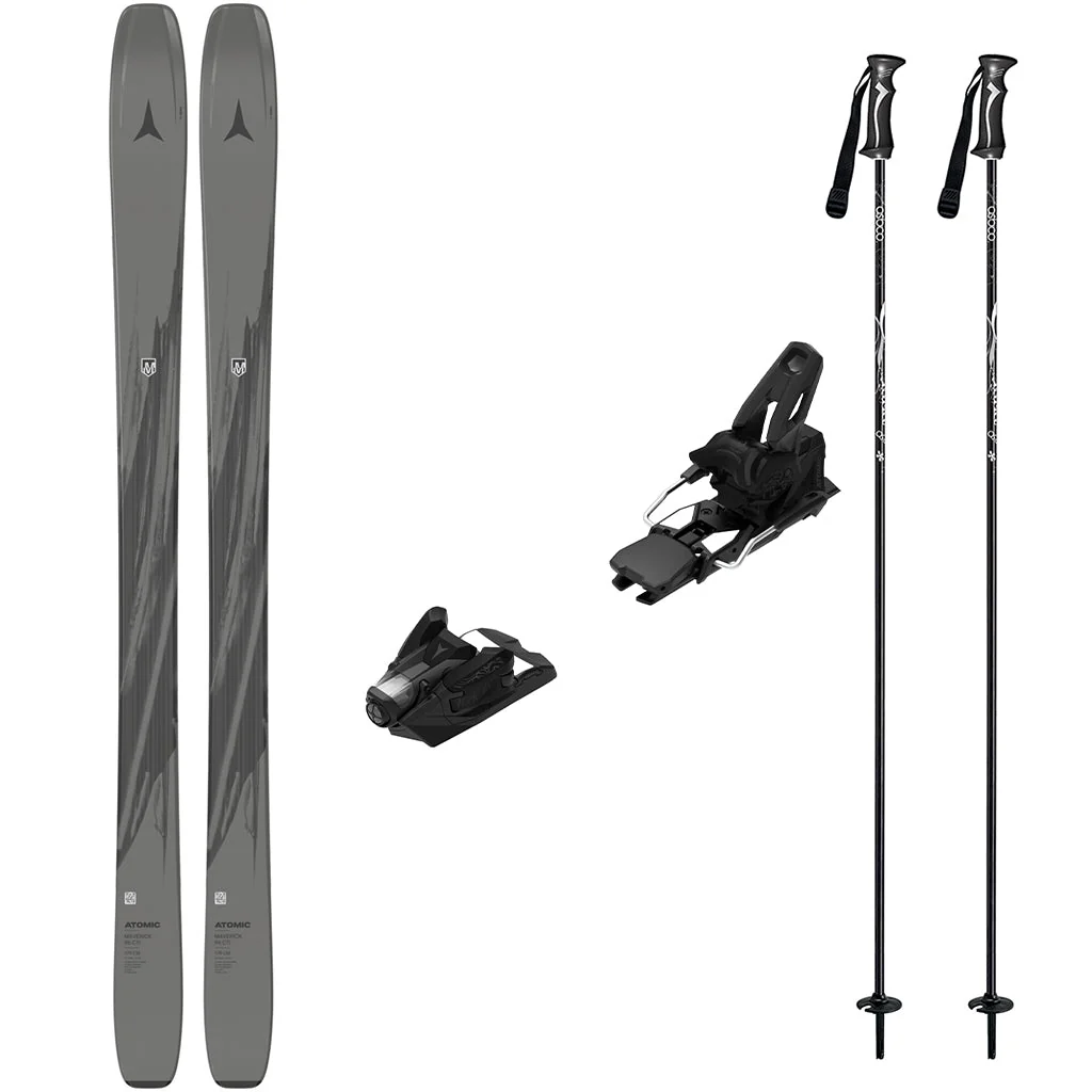 Atomic Maverick 96 CTI Mens Skis 2027 with Strive 12 Bindings Ski Package