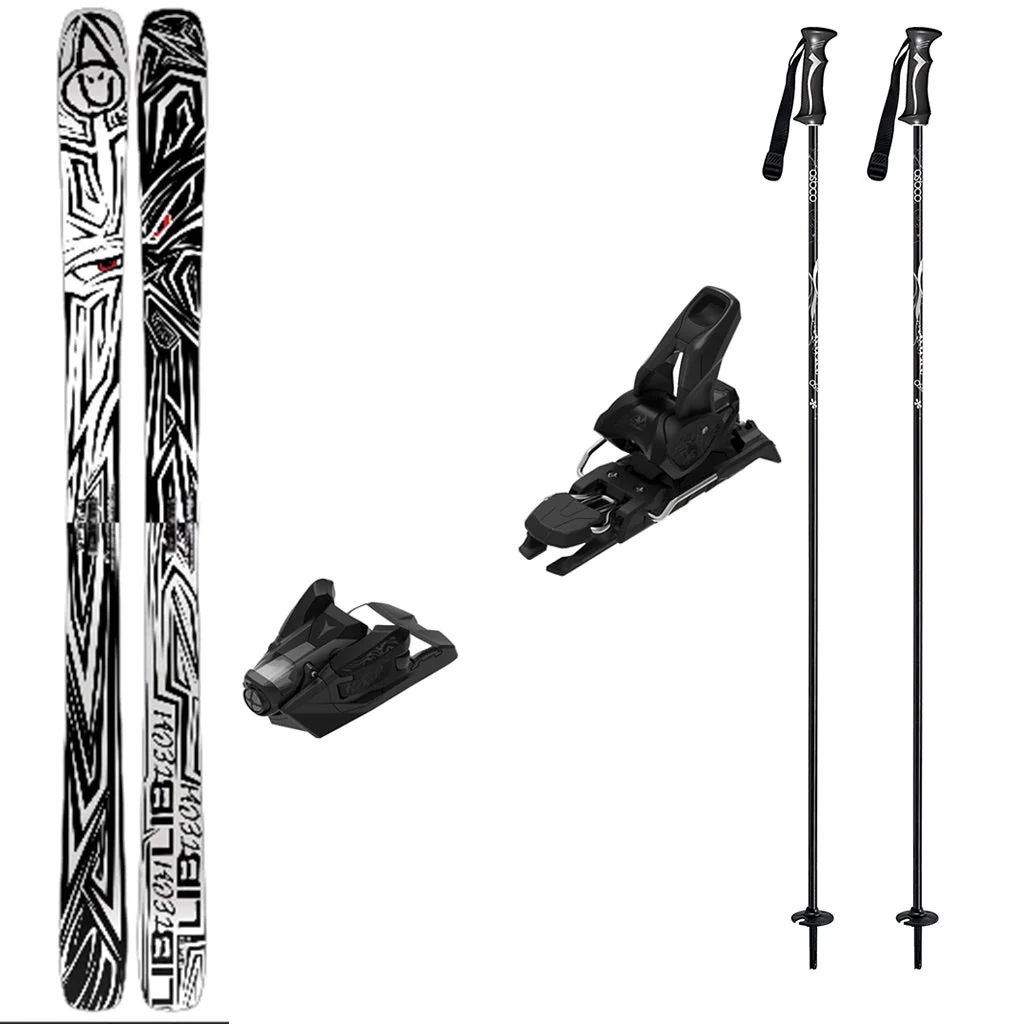 Lib Tech Backwards Mens Skis 2027 with Strive 12 Bindings Ski Package