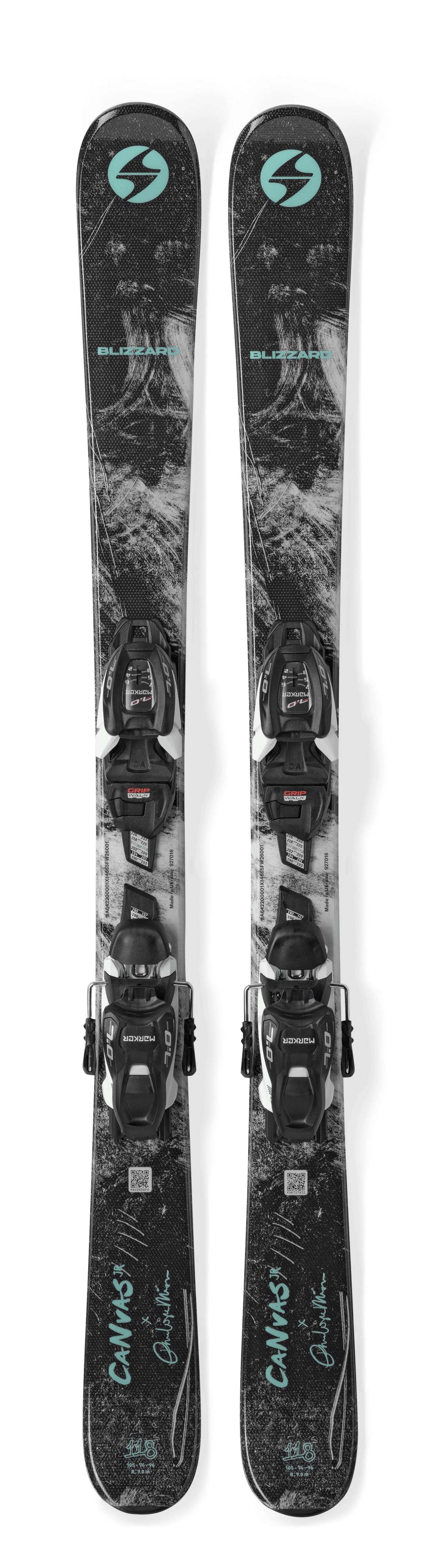 Blizzard Canvas JR (Marker 7.0 System Bindings) Kids Skis 2027