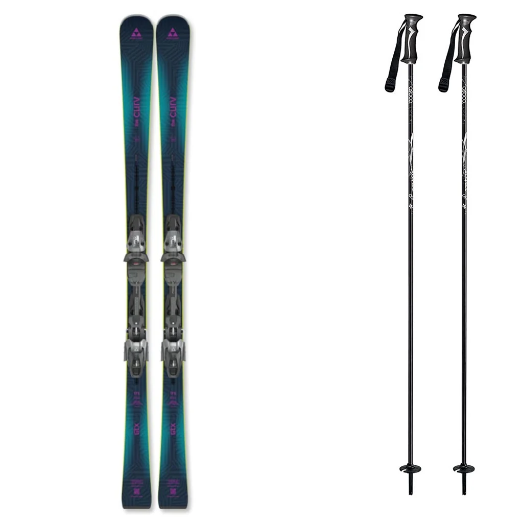 Fischer The Curv Noize GTX Adult Skis 2027 with VX 13 GW Powerrail System Bindings Ski Package