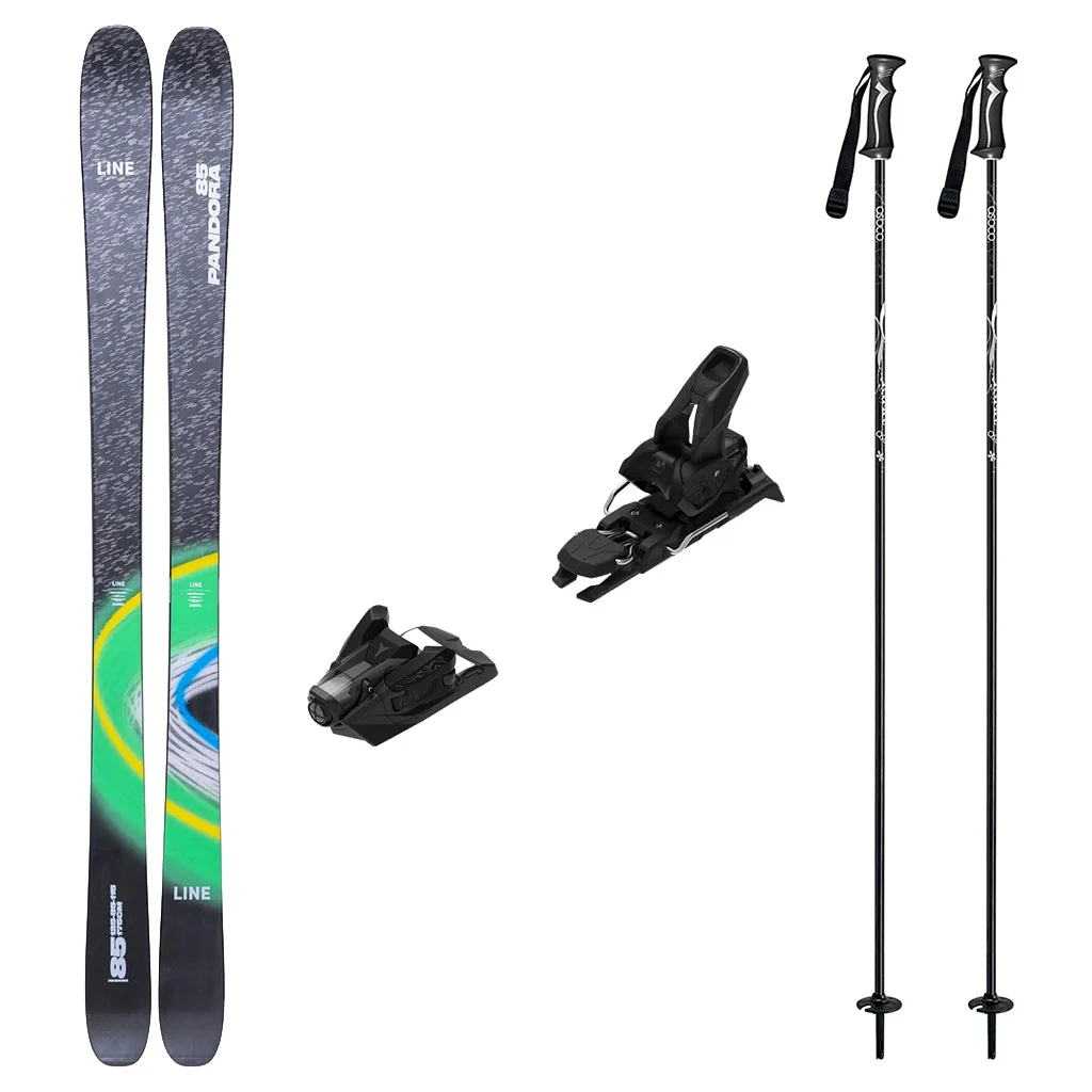 Line Pandora 85 Womens Skis 2026 with Atomic Strive 12 Bindings Ski Package