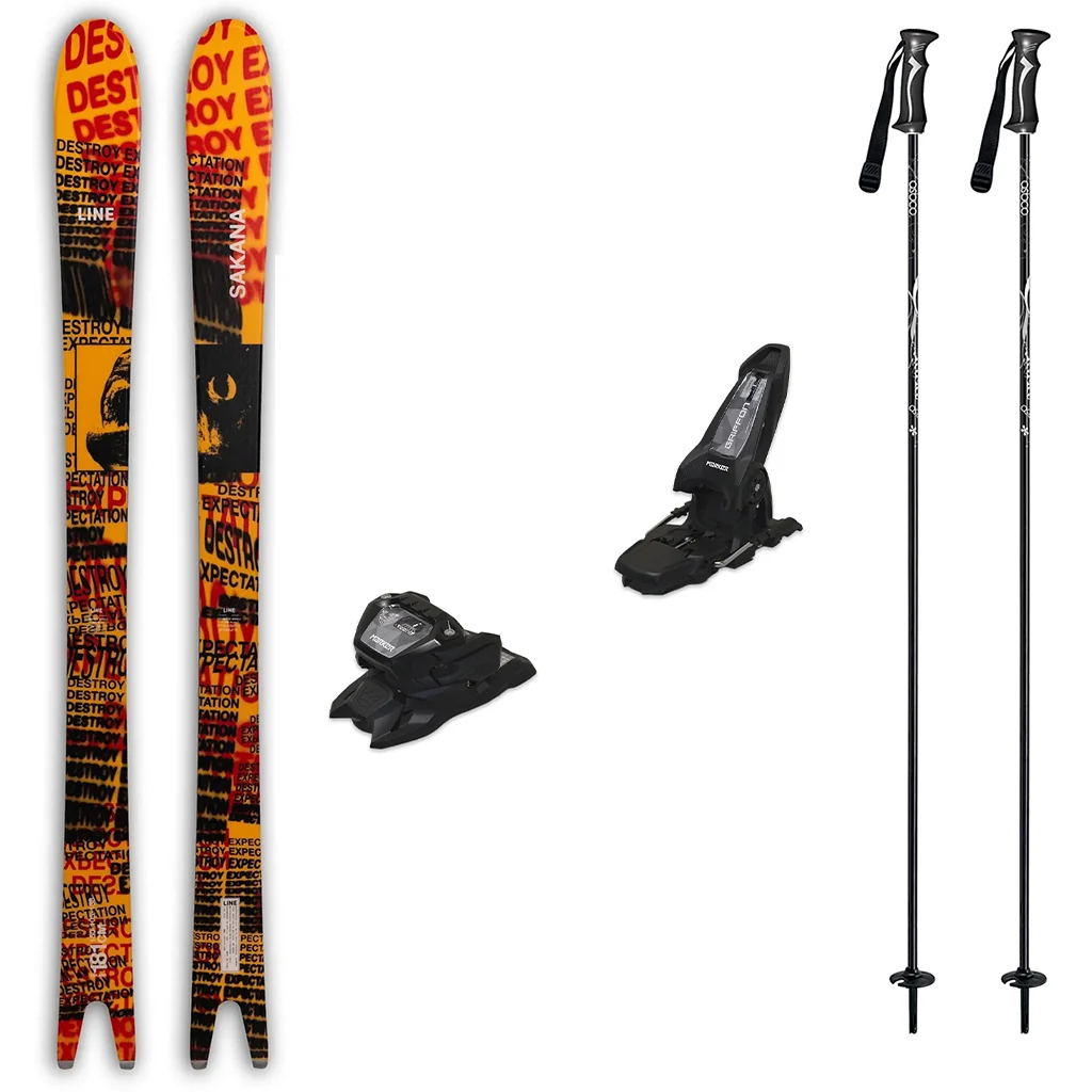 Line Sakana Skis 2027 with Marker Griffon 13 Bindings Ski Package