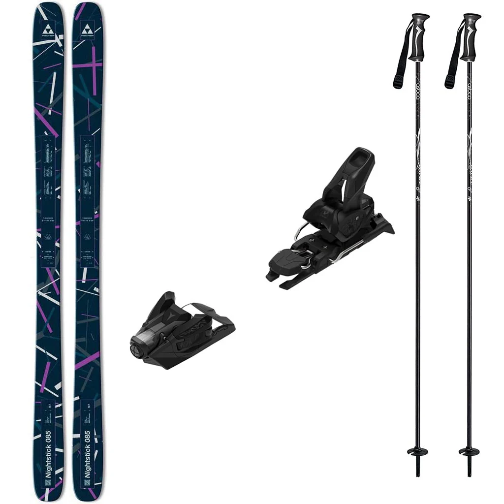 Fischer Nightstick 86 Adult Skis 2027 with Strive 12 Bindings Ski Package