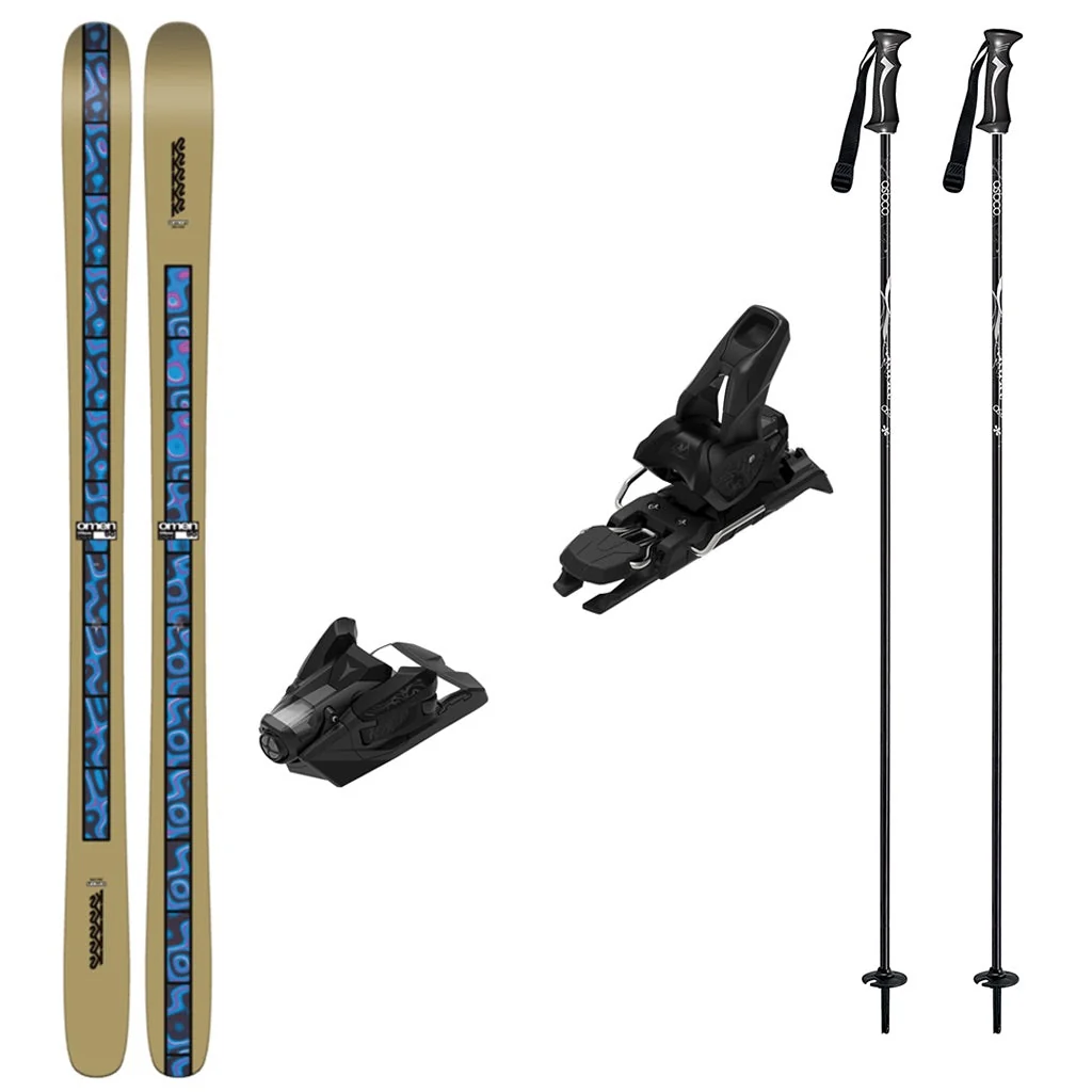 K2 Omen 90 Mens Skis 2027 with Strive 12 Bindings Ski Package