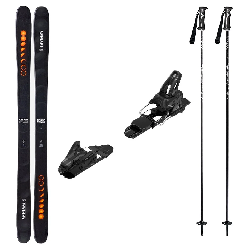 K2 Omen Team Mens Skis 2027 with Strive 14 Bindings Ski Package