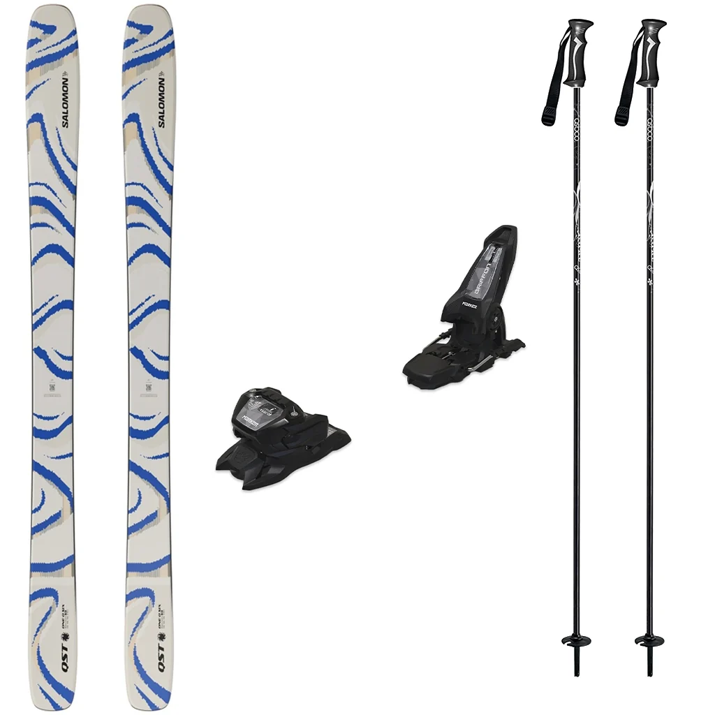 Salomon QST 106 Skis 2027 with Marker Griffon 13 Bindings Ski Package (Almond Milk)