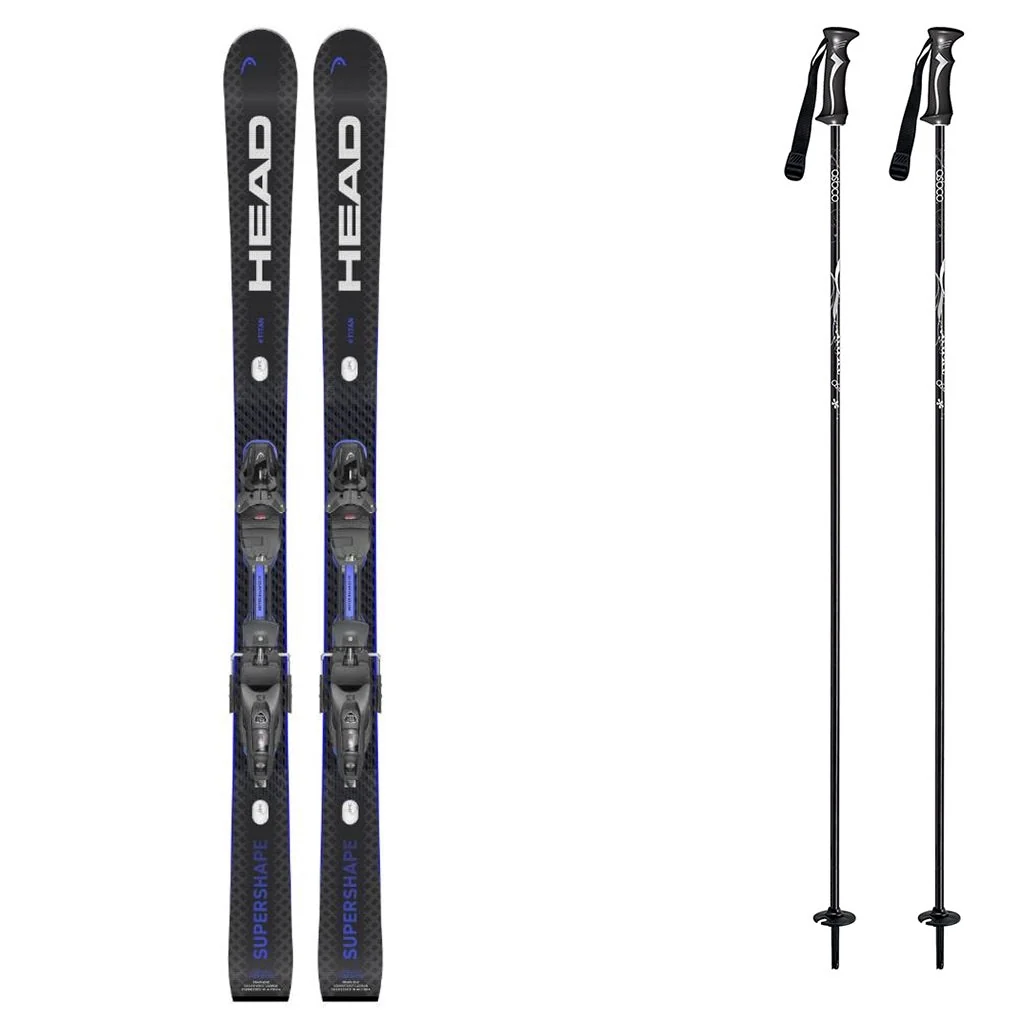 Head Supershape e-Titan Mens Skis 2027 with Protector EVO PR 13 GW System Bindings Ski Package