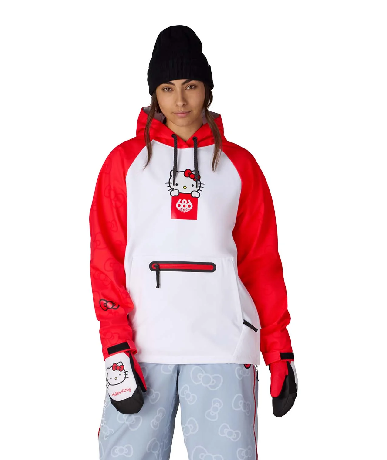 686 x Hello Kitty Waterproof Womens Hoody (M6WNCS318) 2027