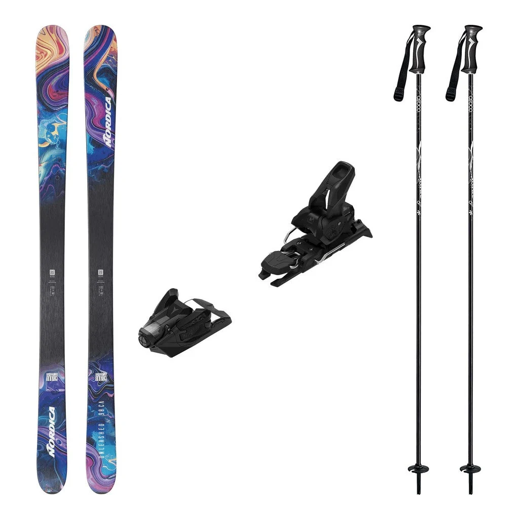 Nordica Unleashed 98 CA Mens Skis 2027 with Strive 12 Bindings Ski Package