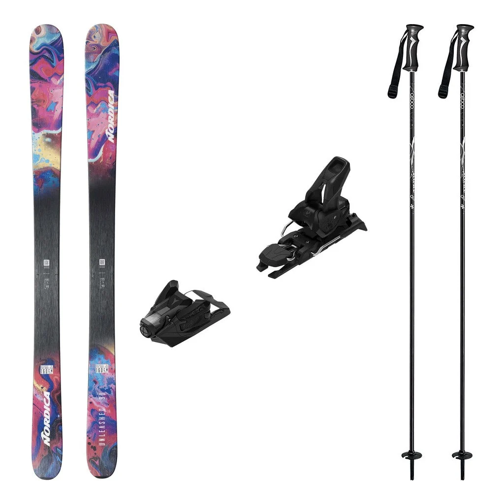 Nordica Unleashed 90 Mens Skis 2027 with Strive 12 Bindings Ski Package