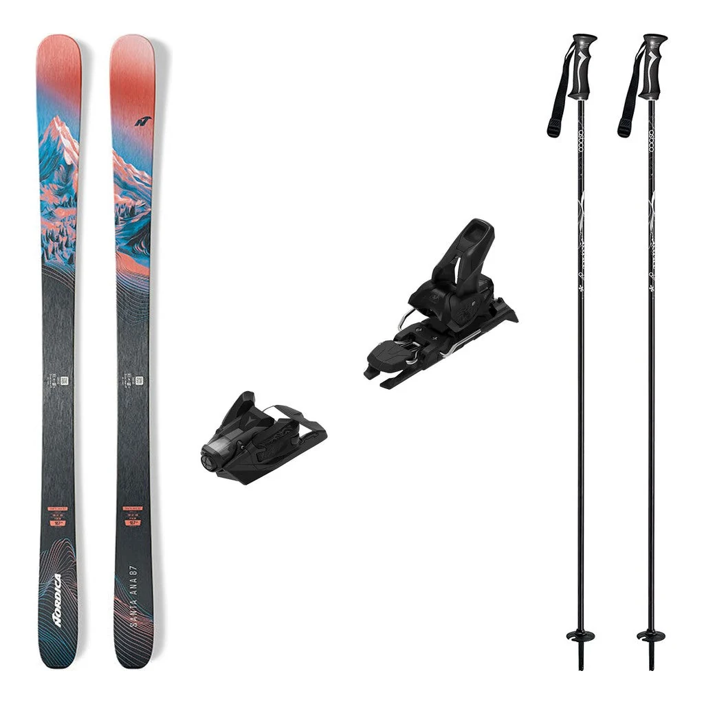 Nordica Santa Ana 87 Womens Skis 2027 with Strive 12 Bindings Ski Package