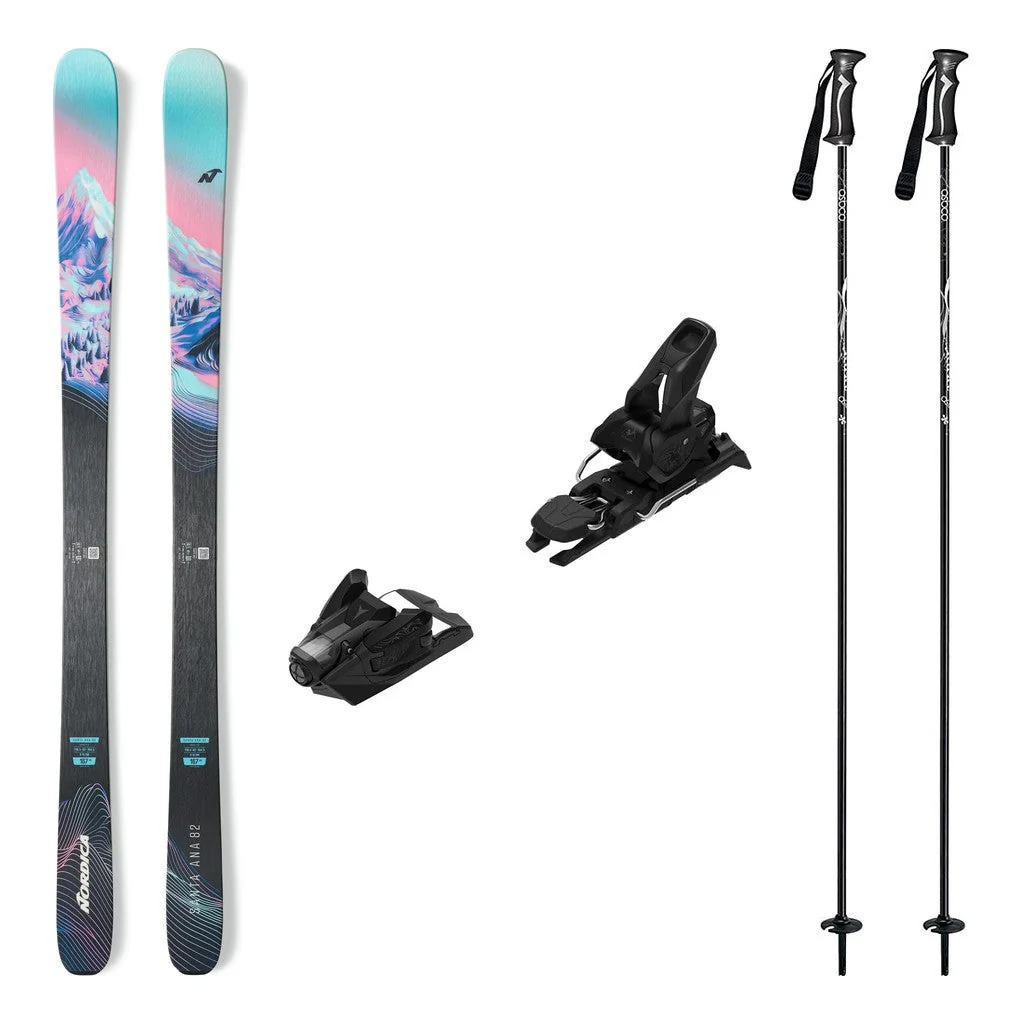 Nordica Santa Ana 82 Womens Skis 2027 with Strive 12 Bindings Ski Package