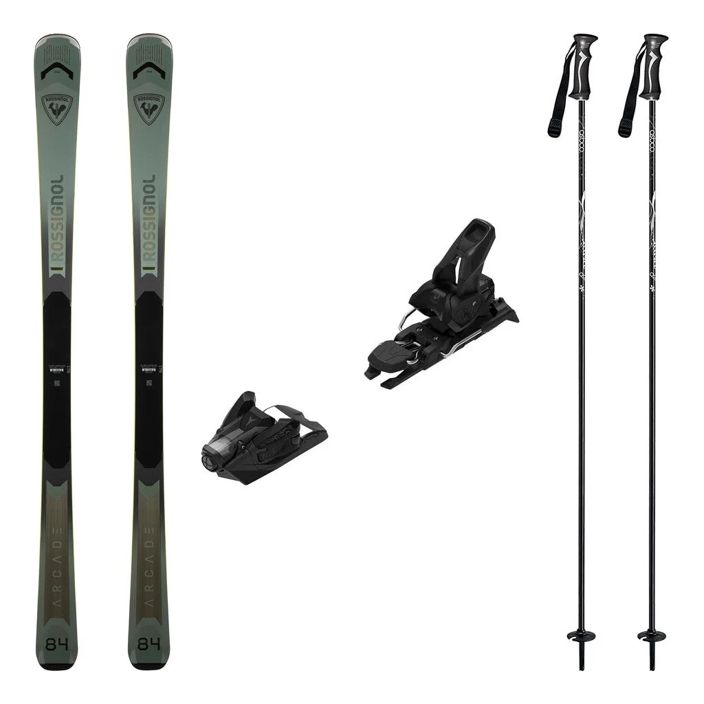 Rossignol Arcade 84 Mens Skis 2027 with Strive 12 Bindings Ski Package
