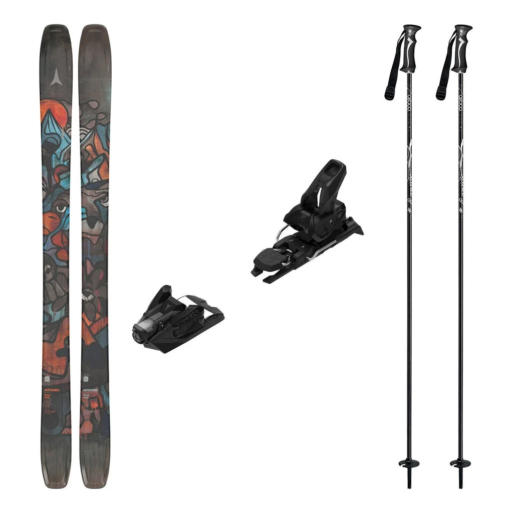 Atomic Bent 100 Adult Skis 2026 with Strive 12 Bindings Ski Package