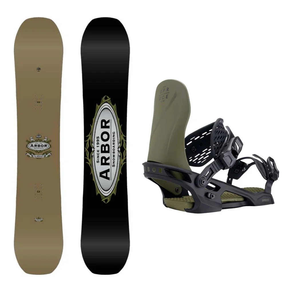 Arbor Element Decon Mens Snowboard 2027 with Spruce Bindings Snowboard Package