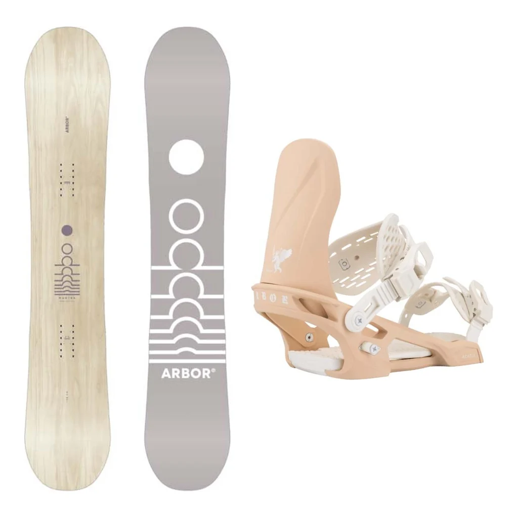 Arbor Mantra Womens Snowboard 2027 with Acacia Bindings Snowboard Package