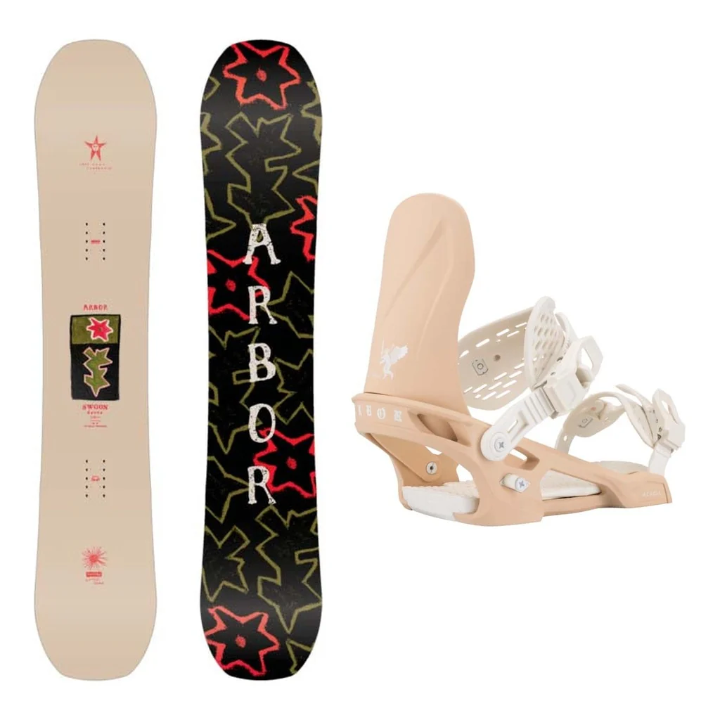 Arbor Swoon Decon Womens Snowboard 2027 with Acacia Bindings Snowboard Package