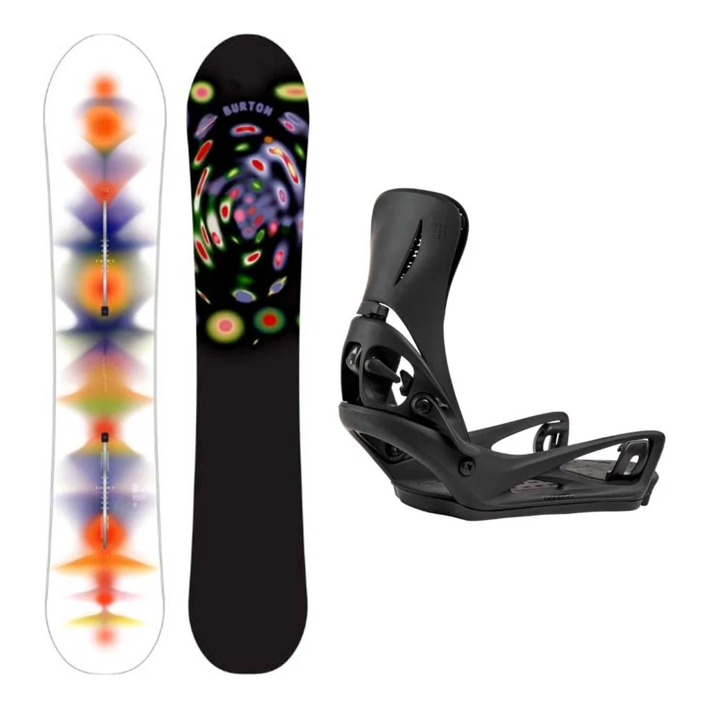 Burton Counterbalance Camber Adult Snowboard with Step On Genesis Re:Flex Bindings Snowboard Package