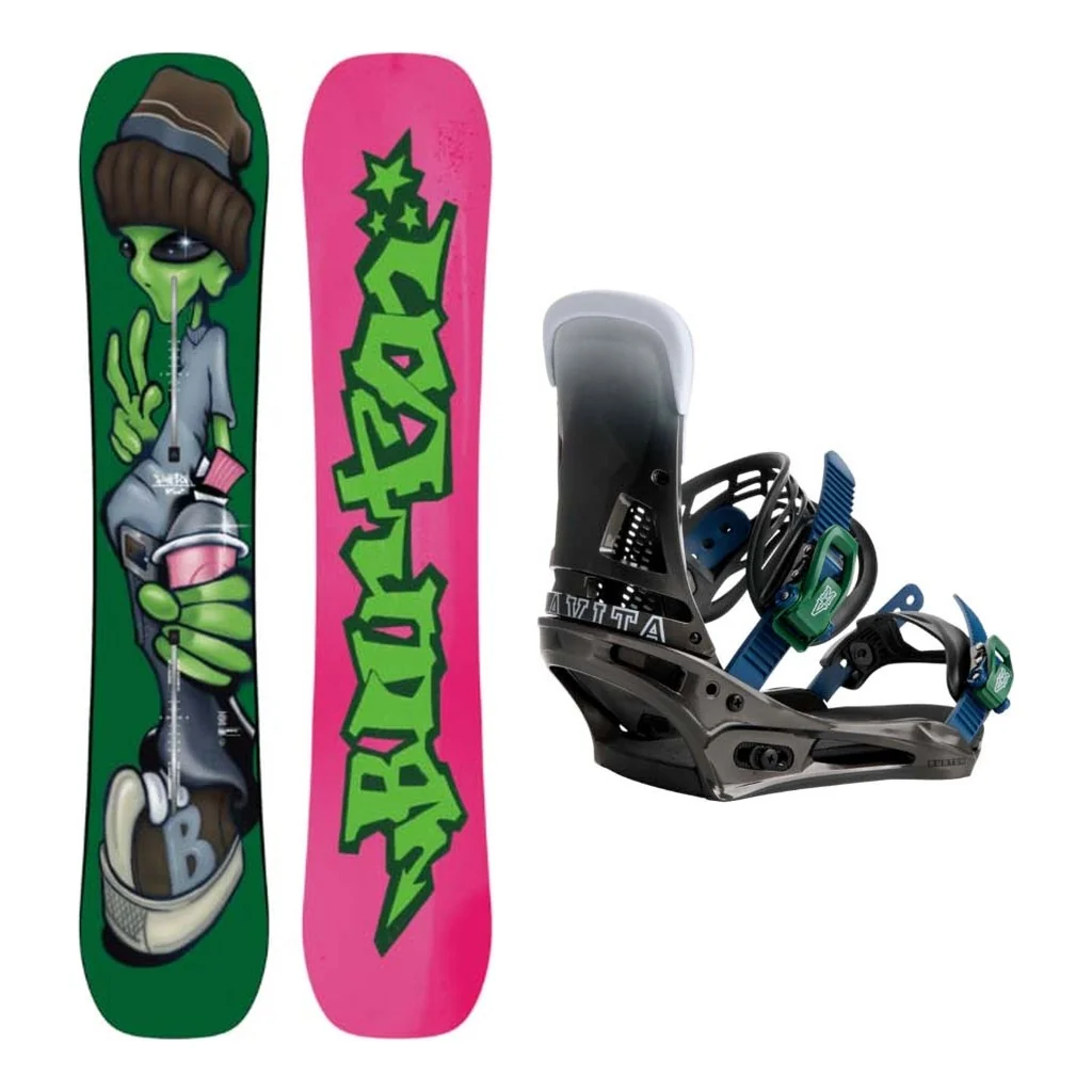 Burton Good Company Camber Adult Snowboard with Malavita Bindings Snowboard Package