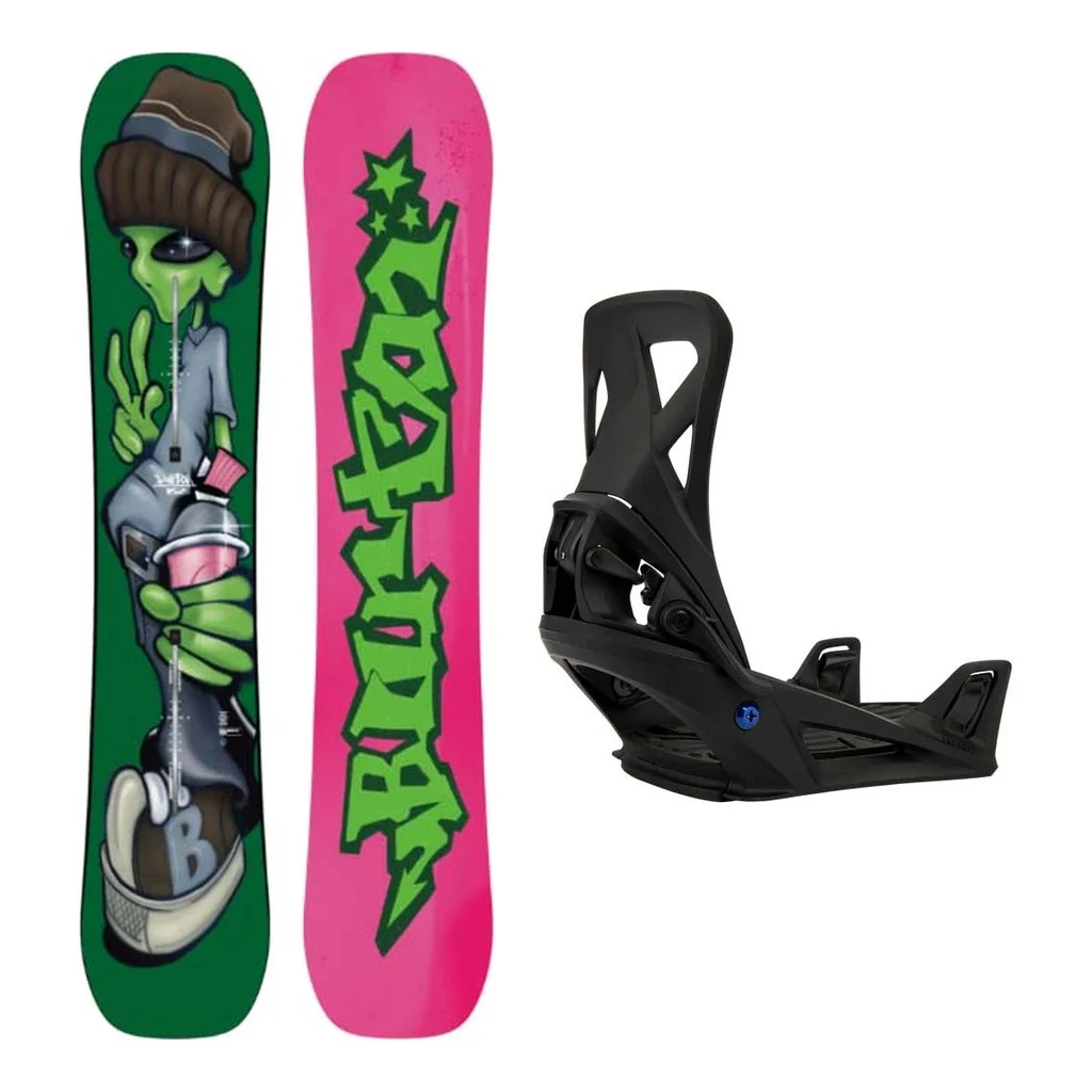 Burton Good Company Camber Adult Snowboard with Step On Re:Flex Bindings Snowboard Package