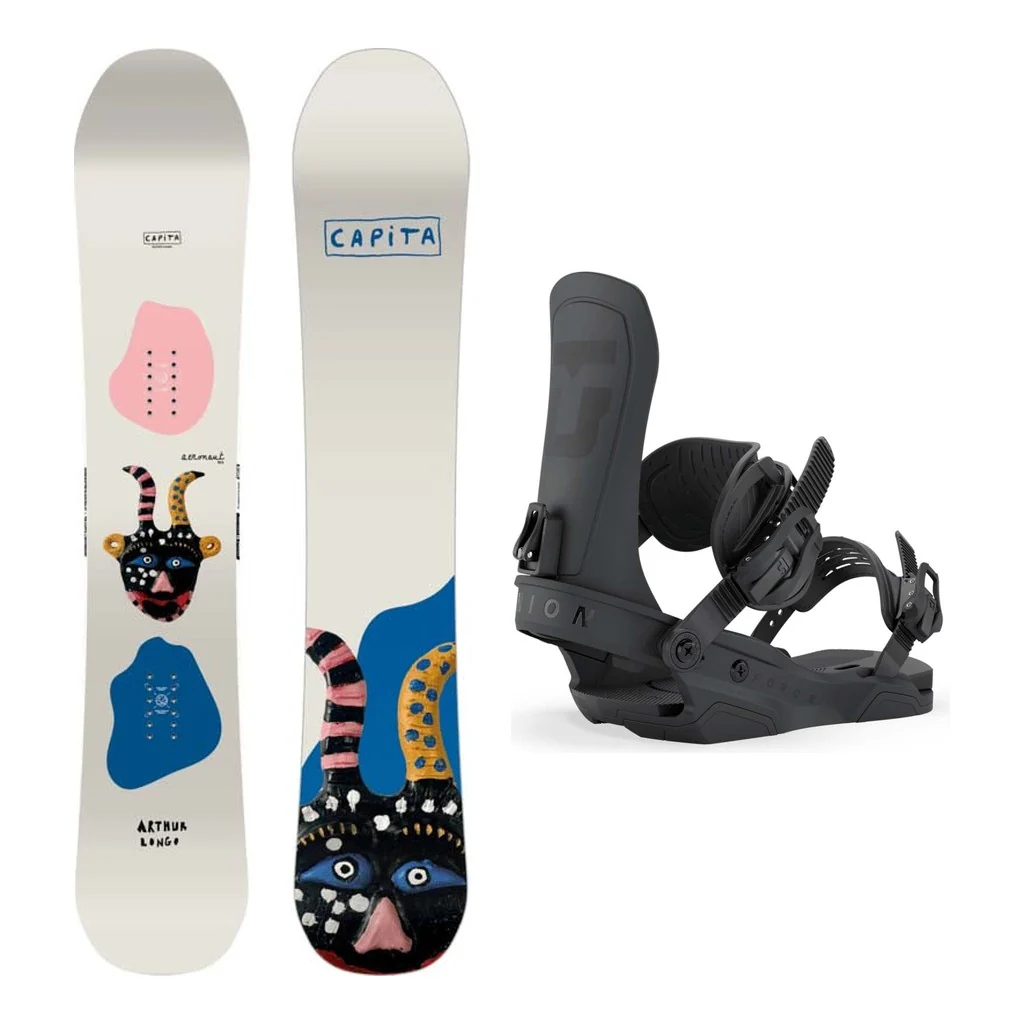 Capita Aeronaut Mens Snowboard 2027 with Force Team Bindings Snowboard Package