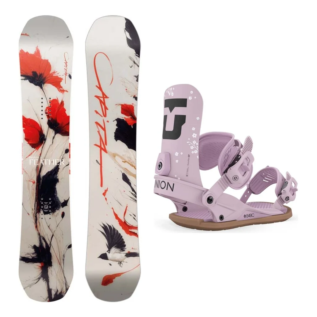 Capita Birds of a Feather Womens Snowboard 2027 with Legacy Bindings Snowboard Package