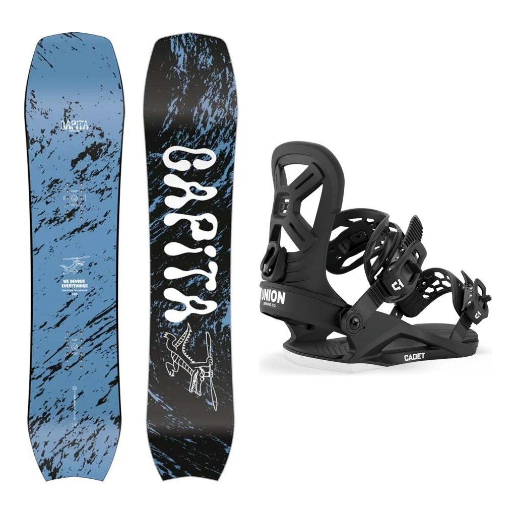 Capita Children of the Pow Kids Snowboard 2027 with Cadet Bindings Snowboard Package