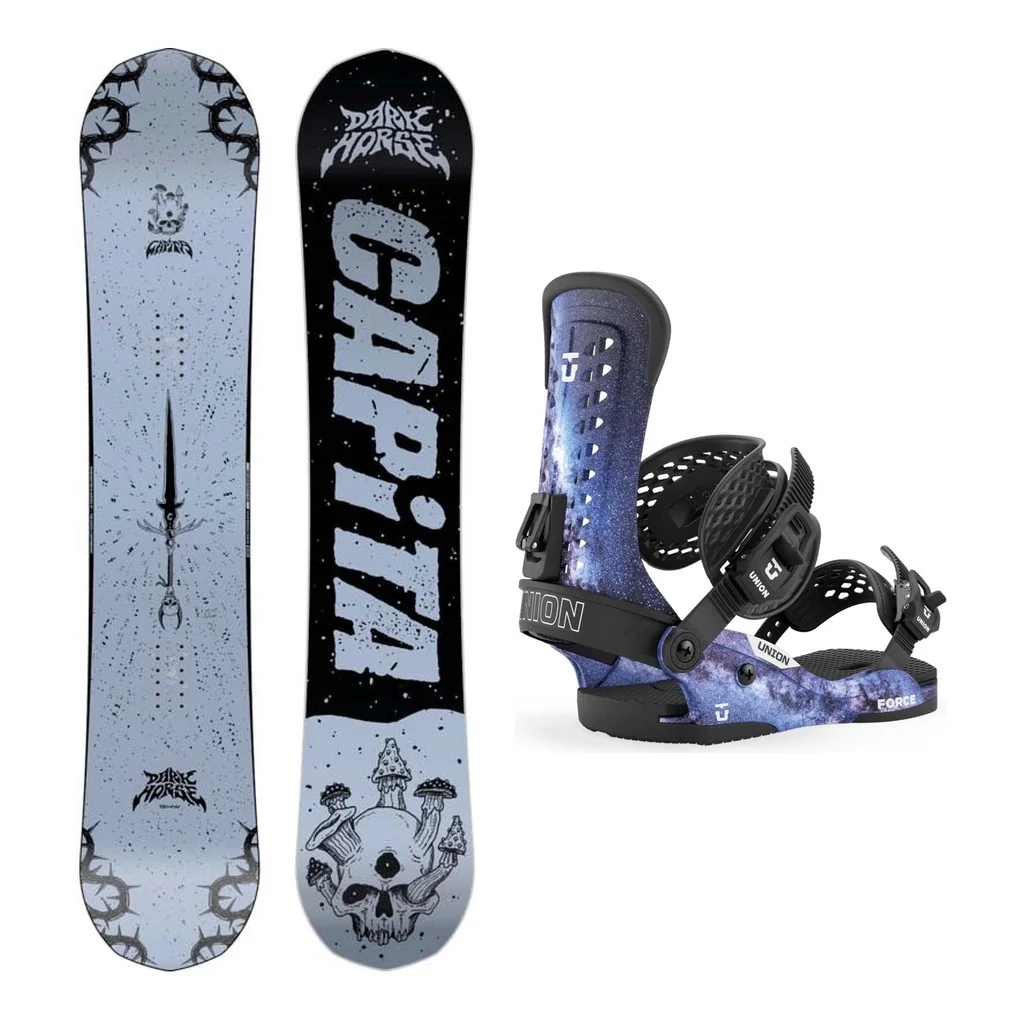 Capita Dark Horse Wide Mens Snowboard 2027 with Force Classic Bindings Snowboard Package