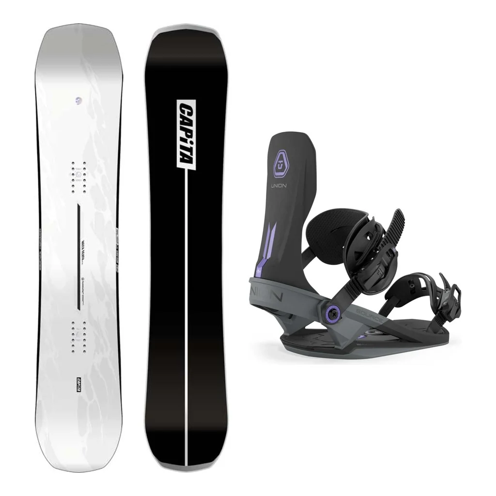 Capita Mega Death Wide Mens Snowboard 2027 with Source Bindings Snowboard Package