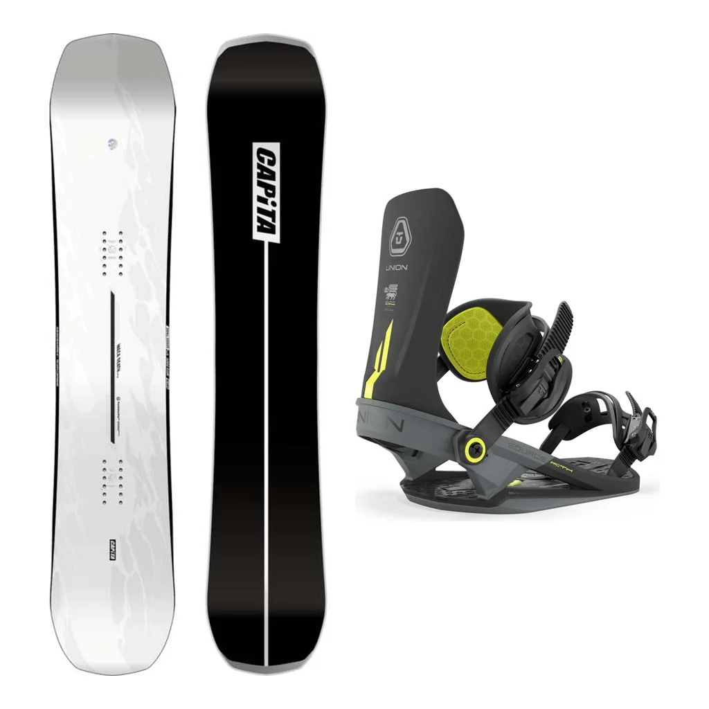 Capita Mega Death Wide Mens Snowboard 2027 with Source Pro Bindings Snowboard Package