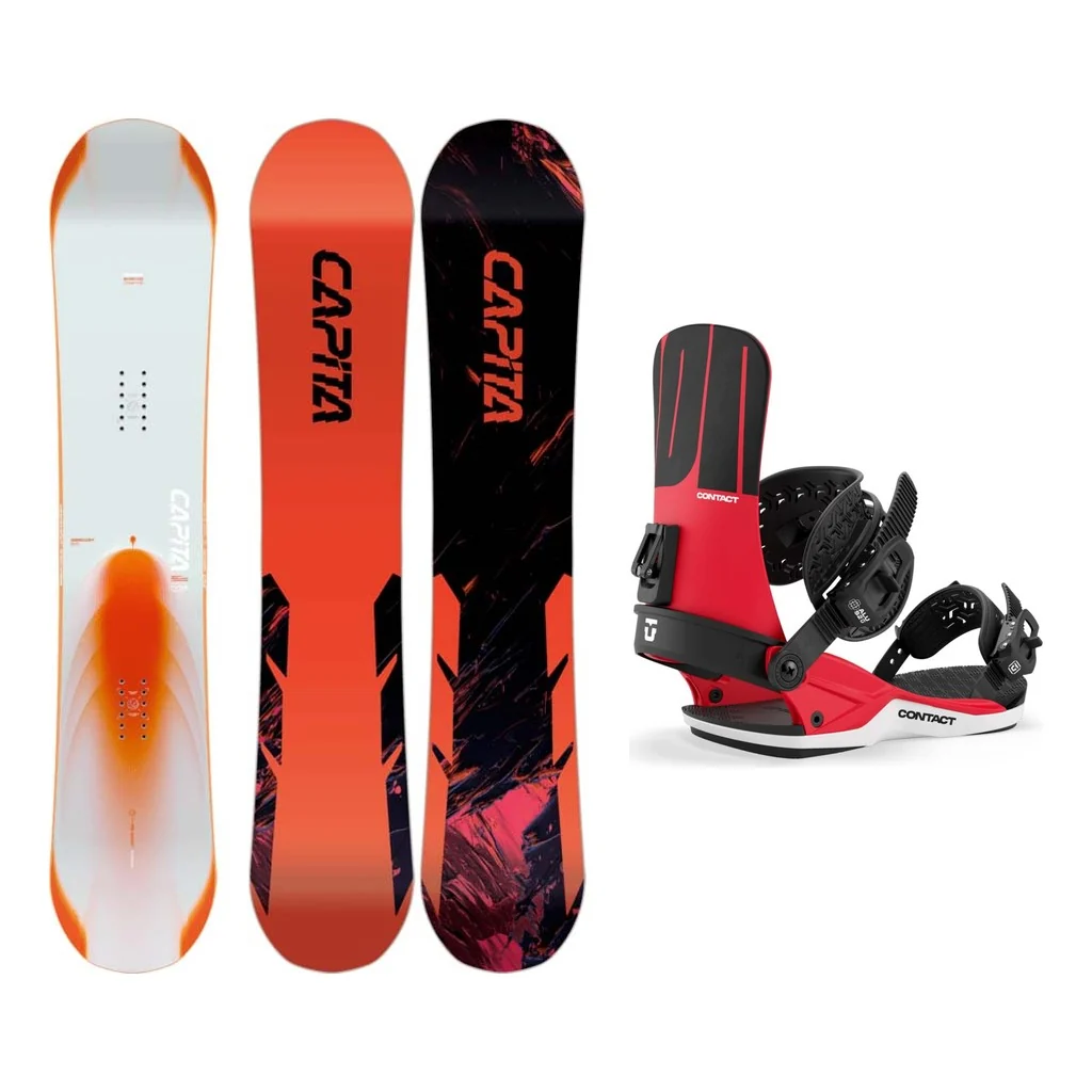 Capita Mercury Mens Snowboard 2027 with Contact Bindings Snowboard Package