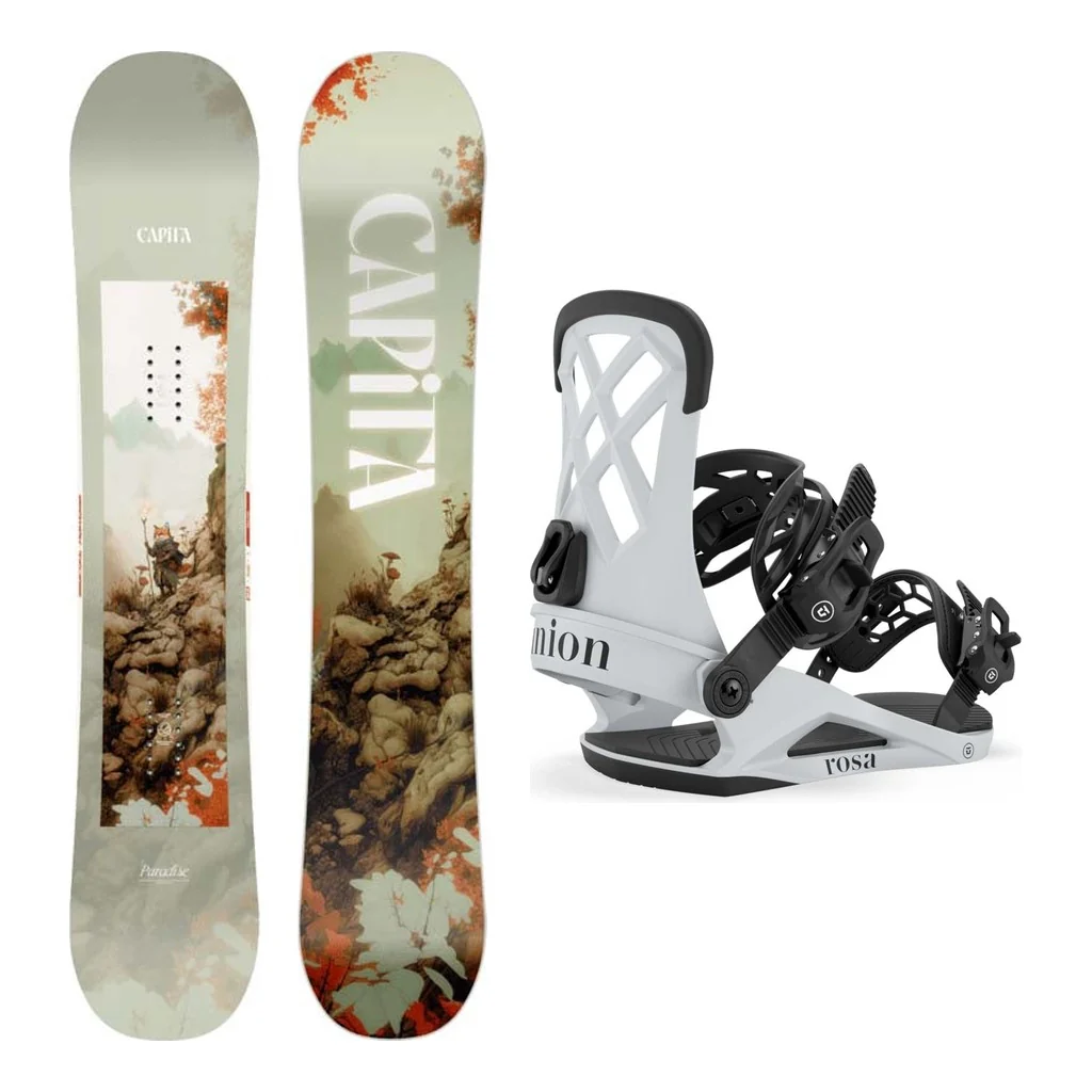 Capita Paradise Womens Snowboard 2027 with Rosa Bindings Snowboard Package