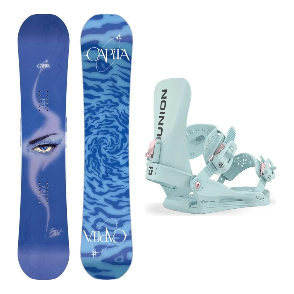 Capita Space Metal Fantasy Womens Snowboard 2027 with Juliet Bindings Snowboard Package
