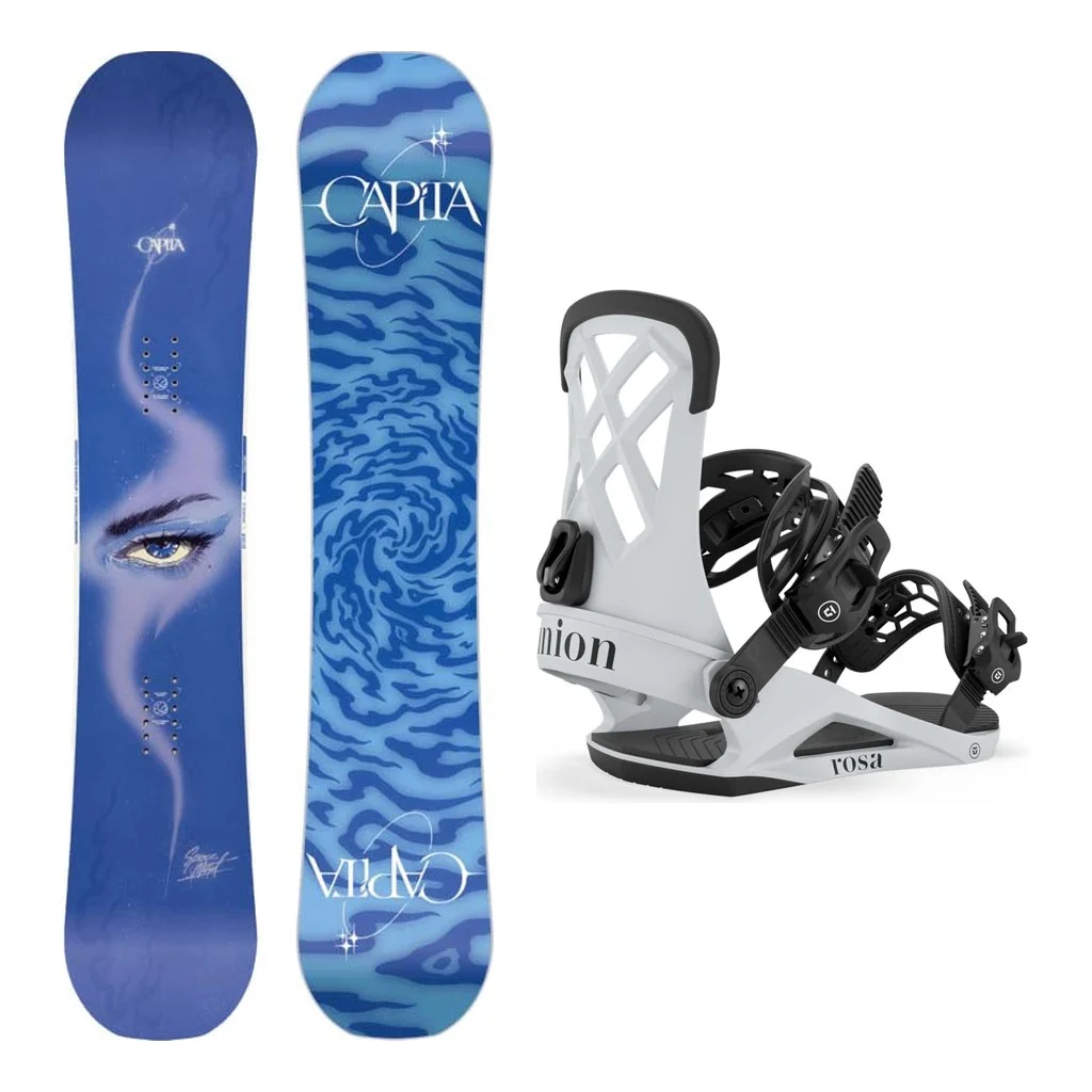 Capita Space Metal Fantasy Womens Snowboard 2027 with Rosa Bindings Snowboard Package