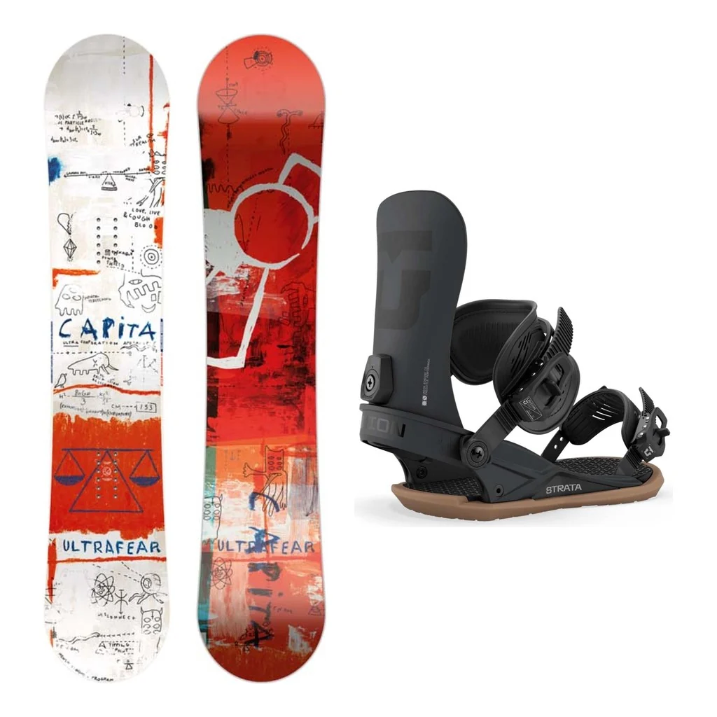 Capita Ultrafear Mens Snowboard 2027 with Strata Bindings Snowboard Package
