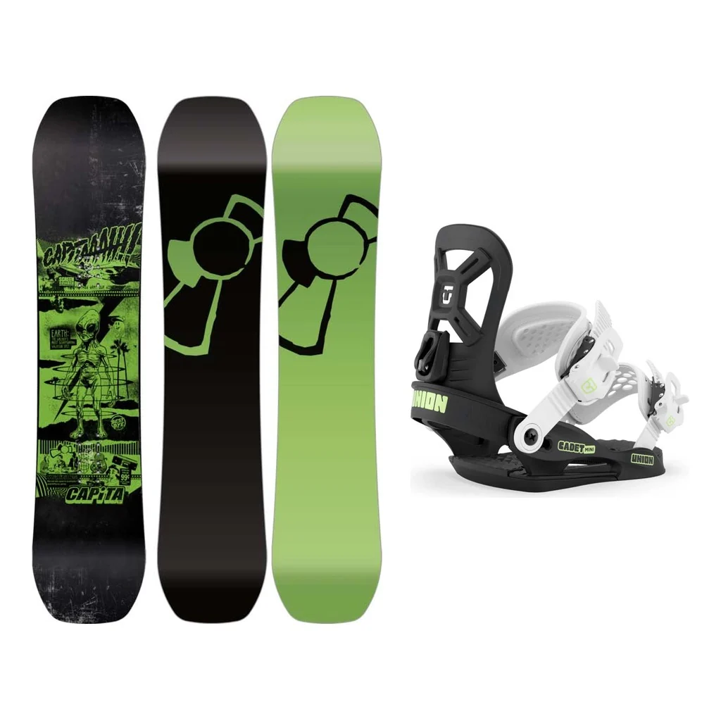 Capita Youth Brigade Mini Kids Snowboard 2027 with Cadet Mini Bindings Snowboard Package