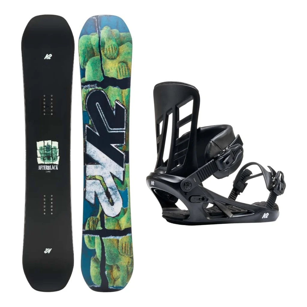 K2 Afterblack Mens Snowboard 2027 with Indy Bindings Snowboard Package