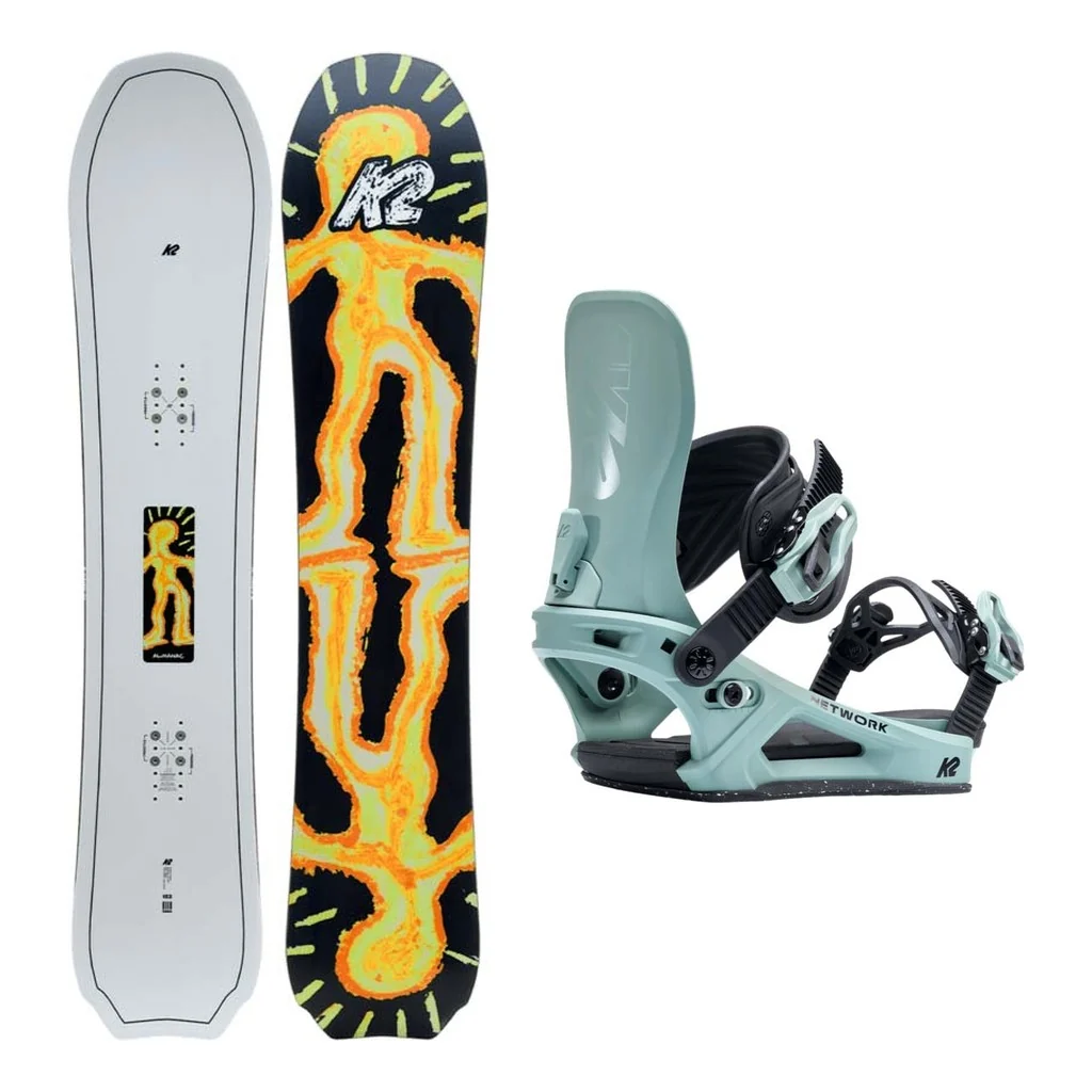 K2 Almanac Adult Snowboard 2027 with Network Bindings Snowboard Package