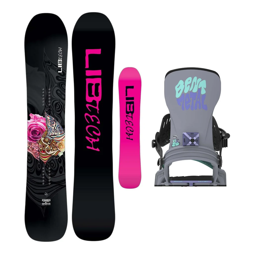 Lib Tech Dynamiss Womens Snowboard 2027 with Bent Metal Stylist Bindings Snowboard Package