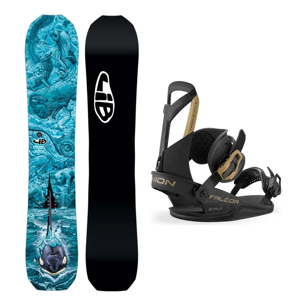 Lib Tech Golden Orca Mens Snowboard 2027 with Falcor Bindings Snowboard Package