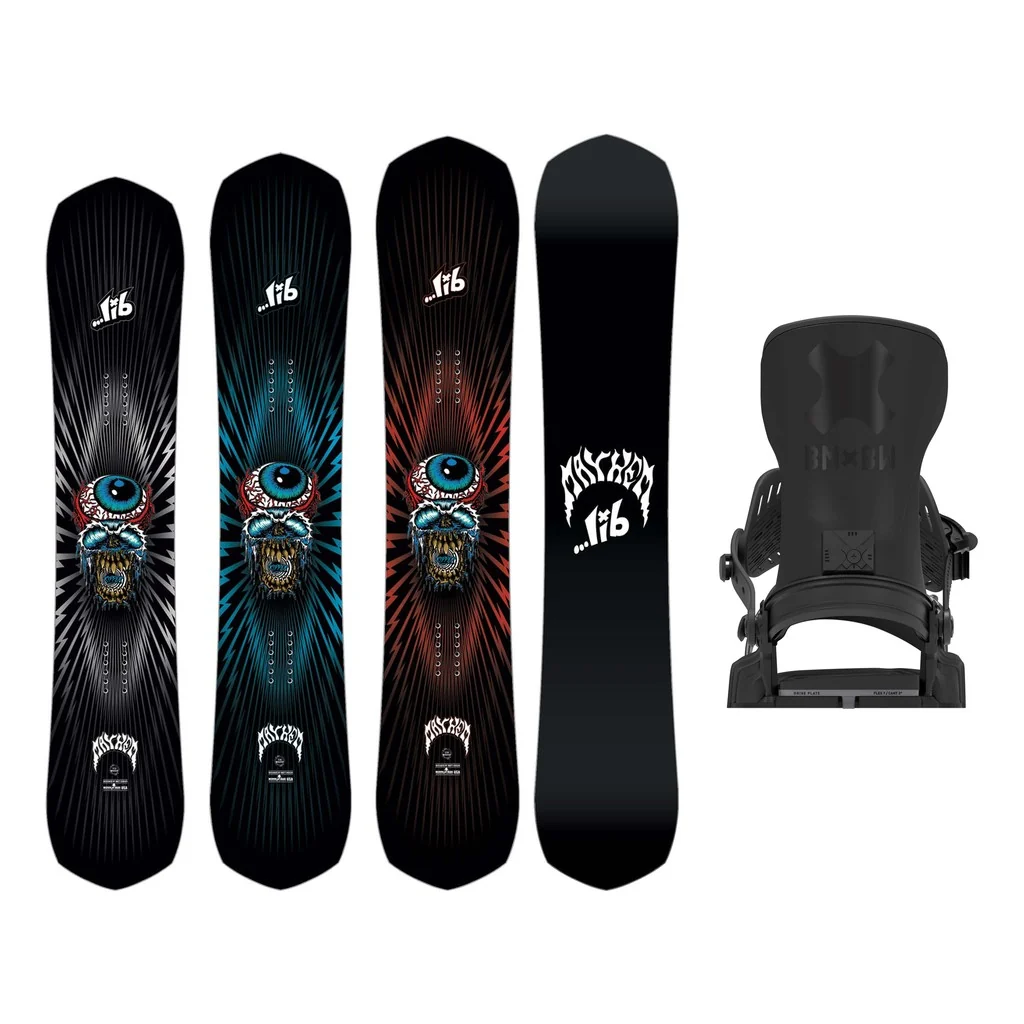Lib Tech Mayhem Ripper Mens Snowboard 2027 with Bent Metal Transfer Pro Bindings Snowboard Package