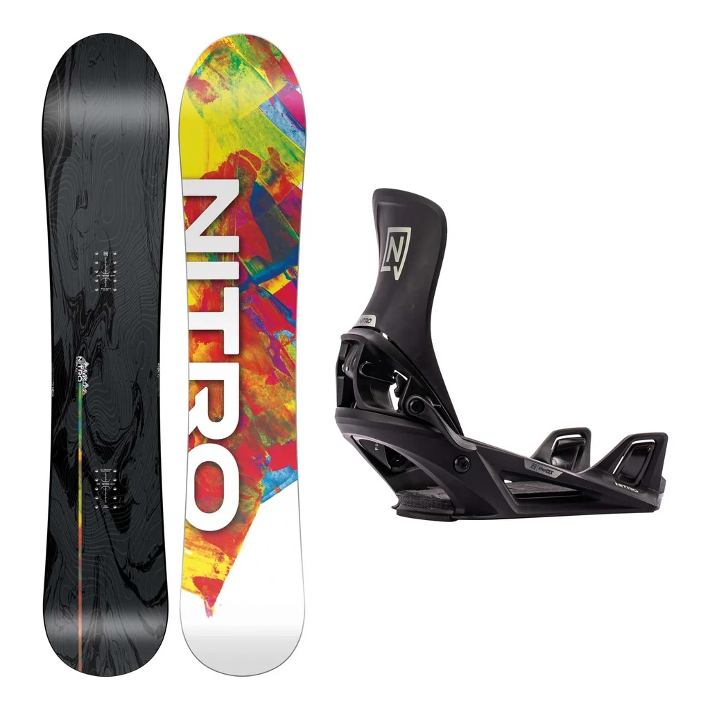 Nitro Alternator FX Mens Snowboard 2027 with Step-On Bindings Snowboard Package