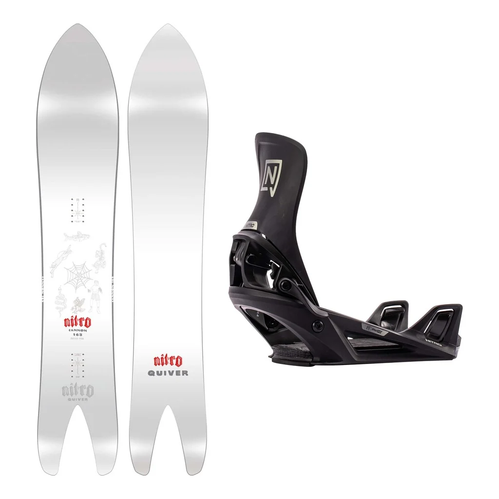Nitro Cannon Mens Snowboard 2027 with Step-On Bindings Snowboard Package