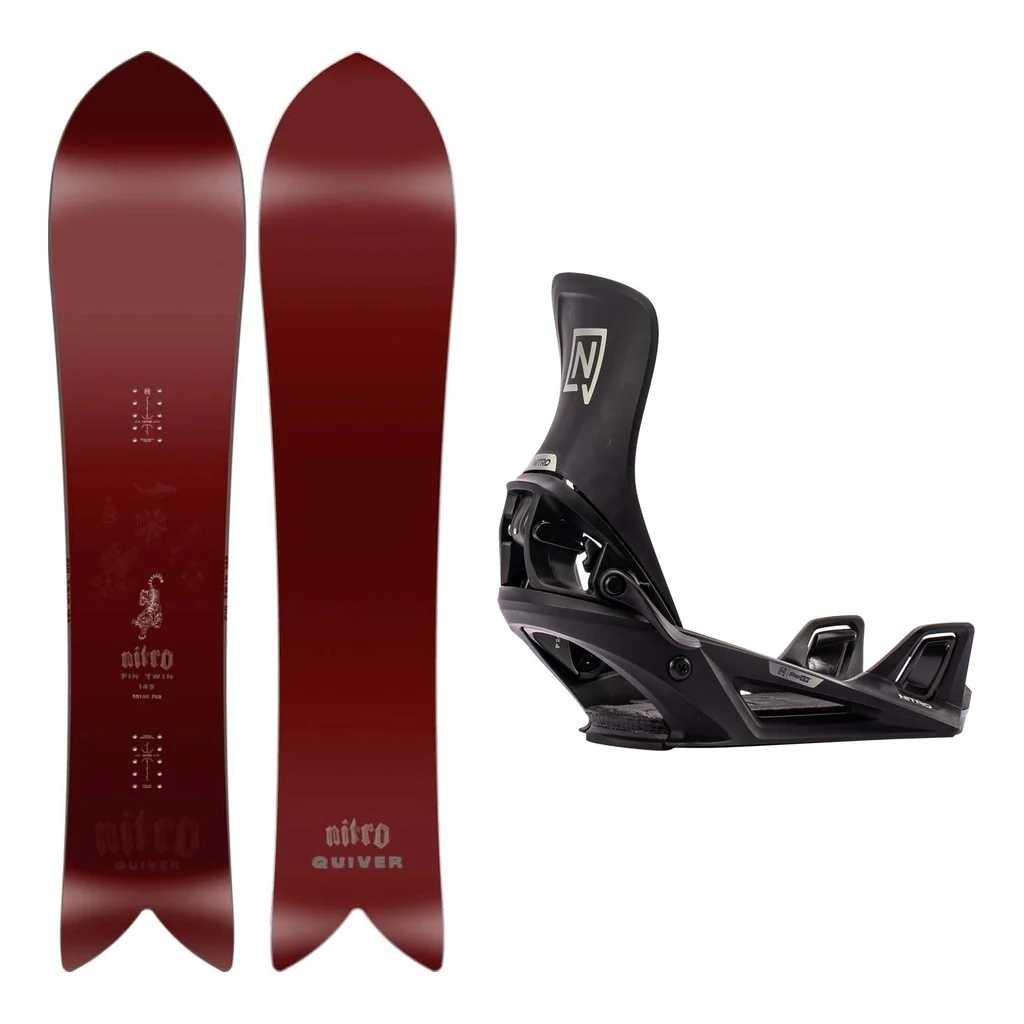 Nitro Fintwin Adult Snowboard 2027 with Step-On Bindings Snowboard Package