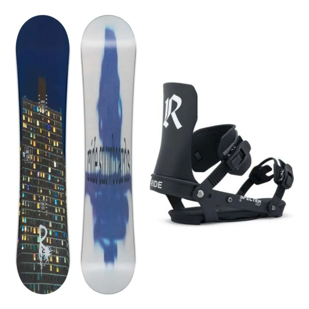 Ride Kink Mens Snowboard 2027 with Specter Bindings Snowboard Package