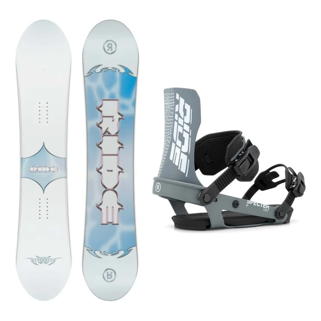 Ride Saturday Womens Snowboard 2027 with Specter Bindings Snowboard Package