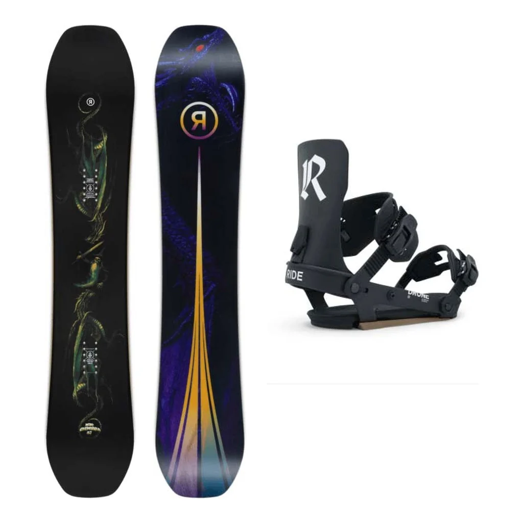 Ride Shadowban Mens Snowboard 2027 with Drone Bindings Snowboard Package