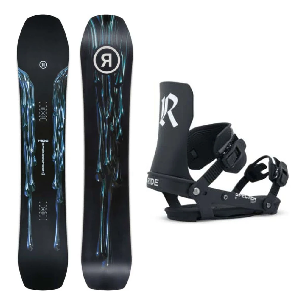 Ride Smokescreen Mens Snowboard 2027 with Specter Bindings Snowboard Package