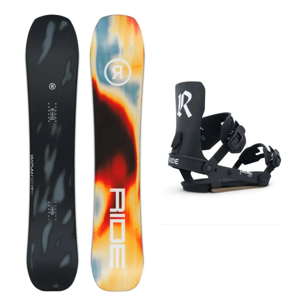 Ride Vantum Adult Snowboard 2027 with Drone Bindings Snowboard Package